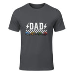 Dad Retro Monster Truck T-Shirt in Charcoal - front view