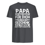 Papa und Vater Motiv, Lustiger Spruch, Herren Vatertag Halbarm in Charcoal - back view