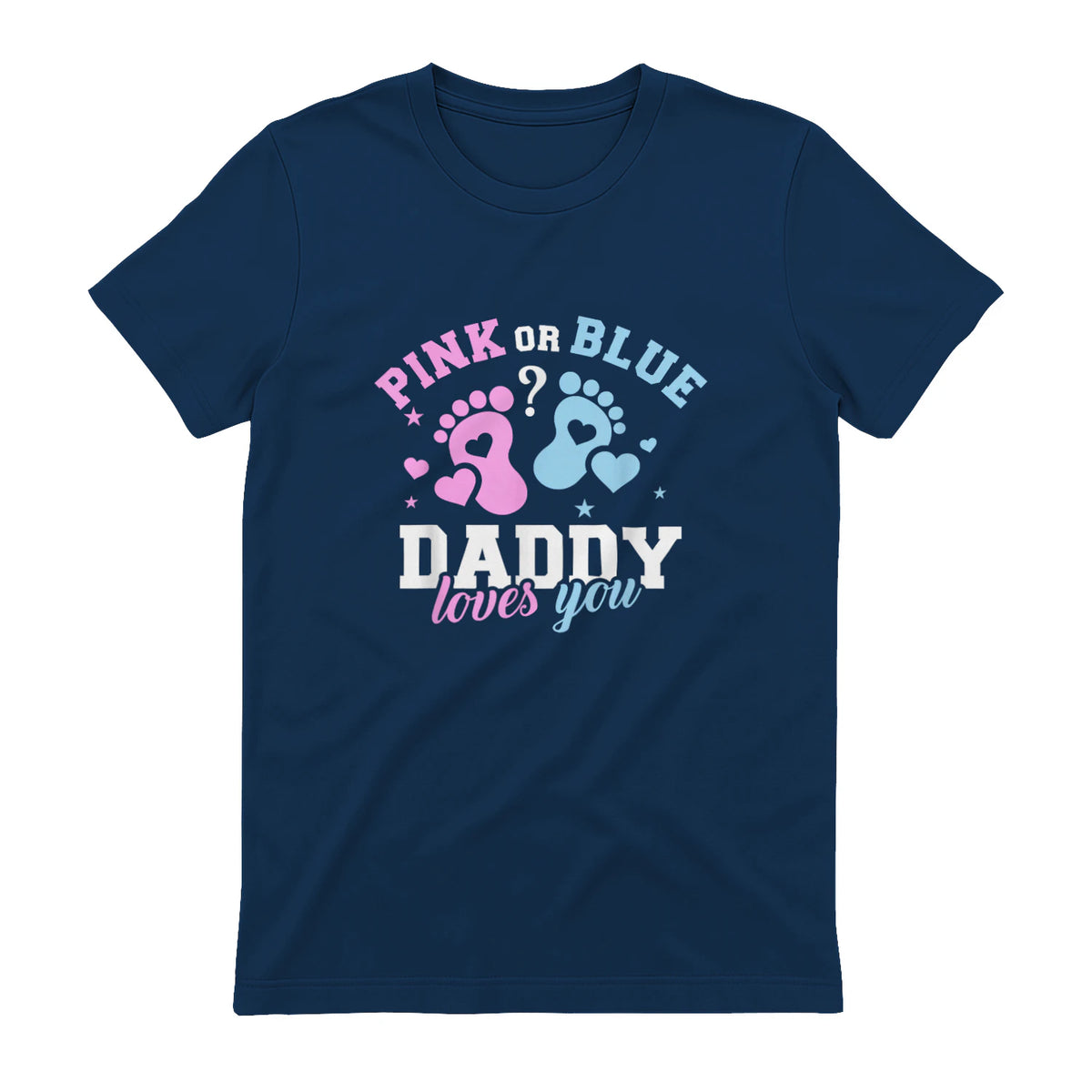 Gender Reveal Daddy dad in Navy - back view