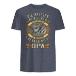 Opa Spruch Die Meisten Menschen Nennen Mich Beim Namen in Heather Navy - back view