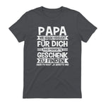 Papa und Vater Motiv, Lustiger Spruch, Herren Vatertag Halbarm T-Shirt in Charcoal - back view