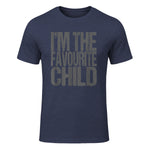 Funny I'm The Favourite Child Siblings in Heather Navy - front view