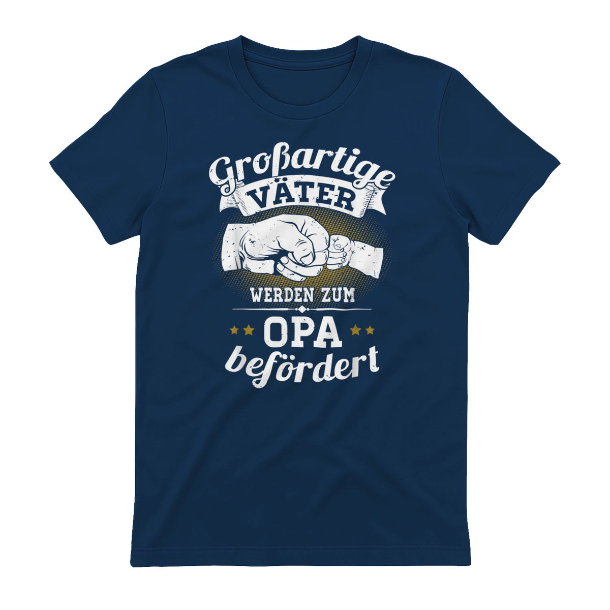 Großartige Väter werden zum Opa befördert Enkel Bester Papa in Navy - back view