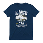 Großartige Väter werden zum Opa befördert Enkel Bester Papa in Navy - back view
