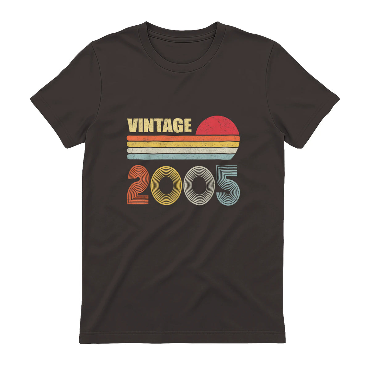 Vintage Nineteenth Birthday T-Shirt in Dark Chocolate - back view