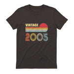 Vintage Nineteenth Birthday T-Shirt in Dark Chocolate - back view