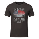 Vintage Anniversary Fourth of July Birthday T-Shirt in Dark Chocolate - front view