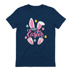 Happy Easter Bunny Women Girls Rabbit Easter Egg Hunt Funny in Navy - back view