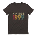 Vintage Twenty-Fourth Birthday Gift T-Shirt in Dark Chocolate - back view