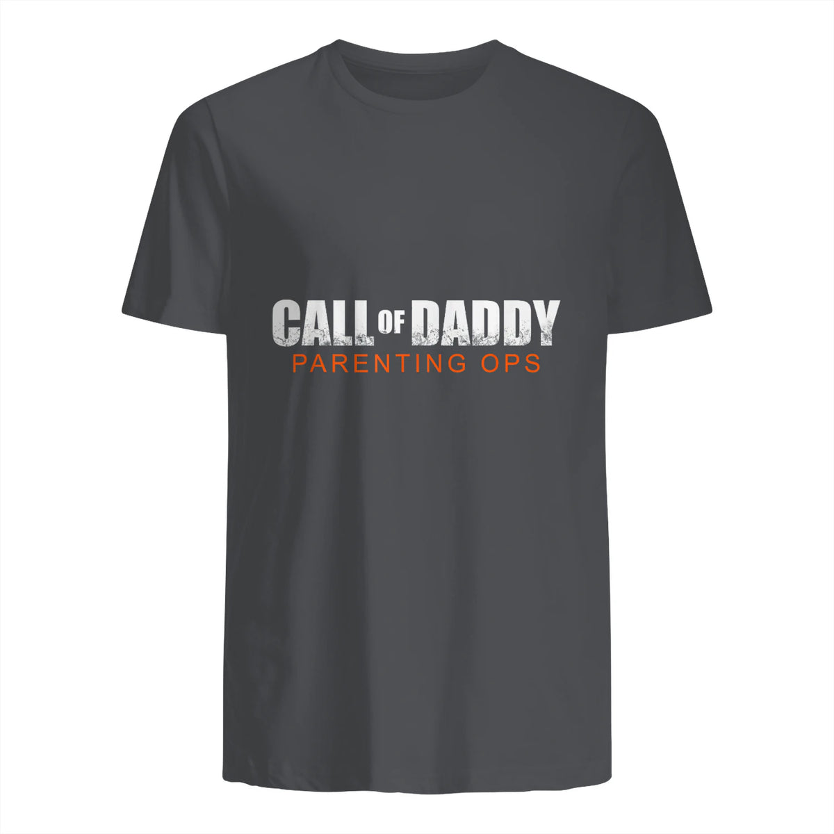 Gamer Dad Call of Daddy Call of Dad Parenting Ops in Charcoal - back view