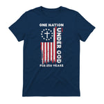 Christian American Flag Anniversary T-Shirt in Navy - back view