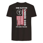 Christian American Flag Anniversary T-Shirt in Dark Chocolate - back view