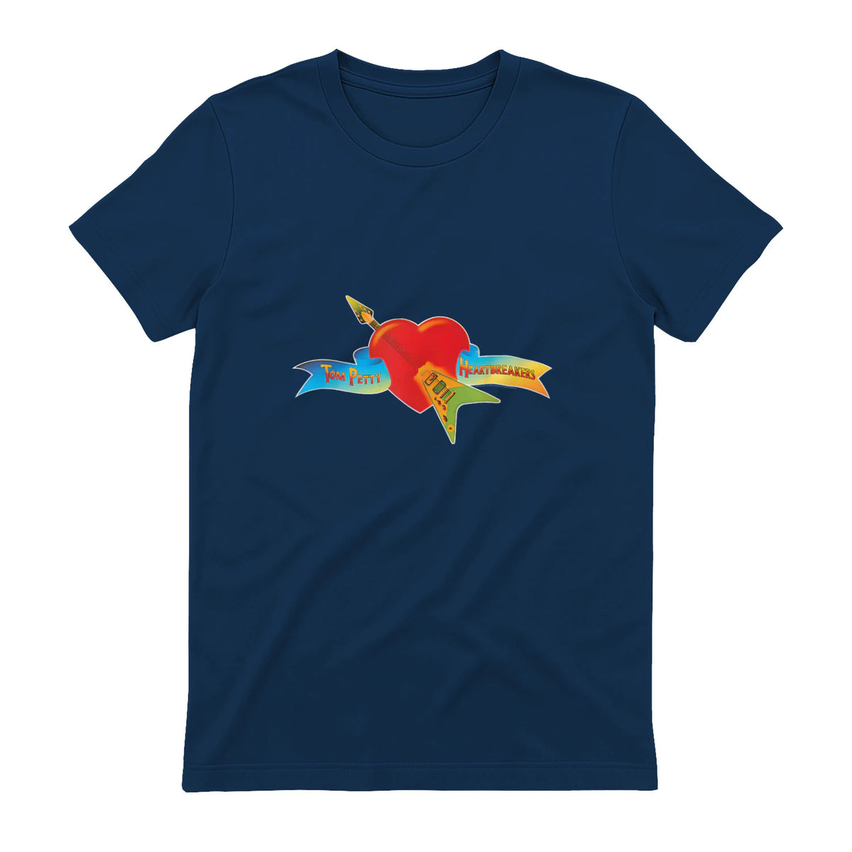 Tom Petty and The Heartbreakers Classic Logo T-Shirt in Navy - back view