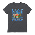 I Eat Cement Funny Cat Meme Internet Memes Funny Memes Gen-Z T-Shirt in Charcoal - back view