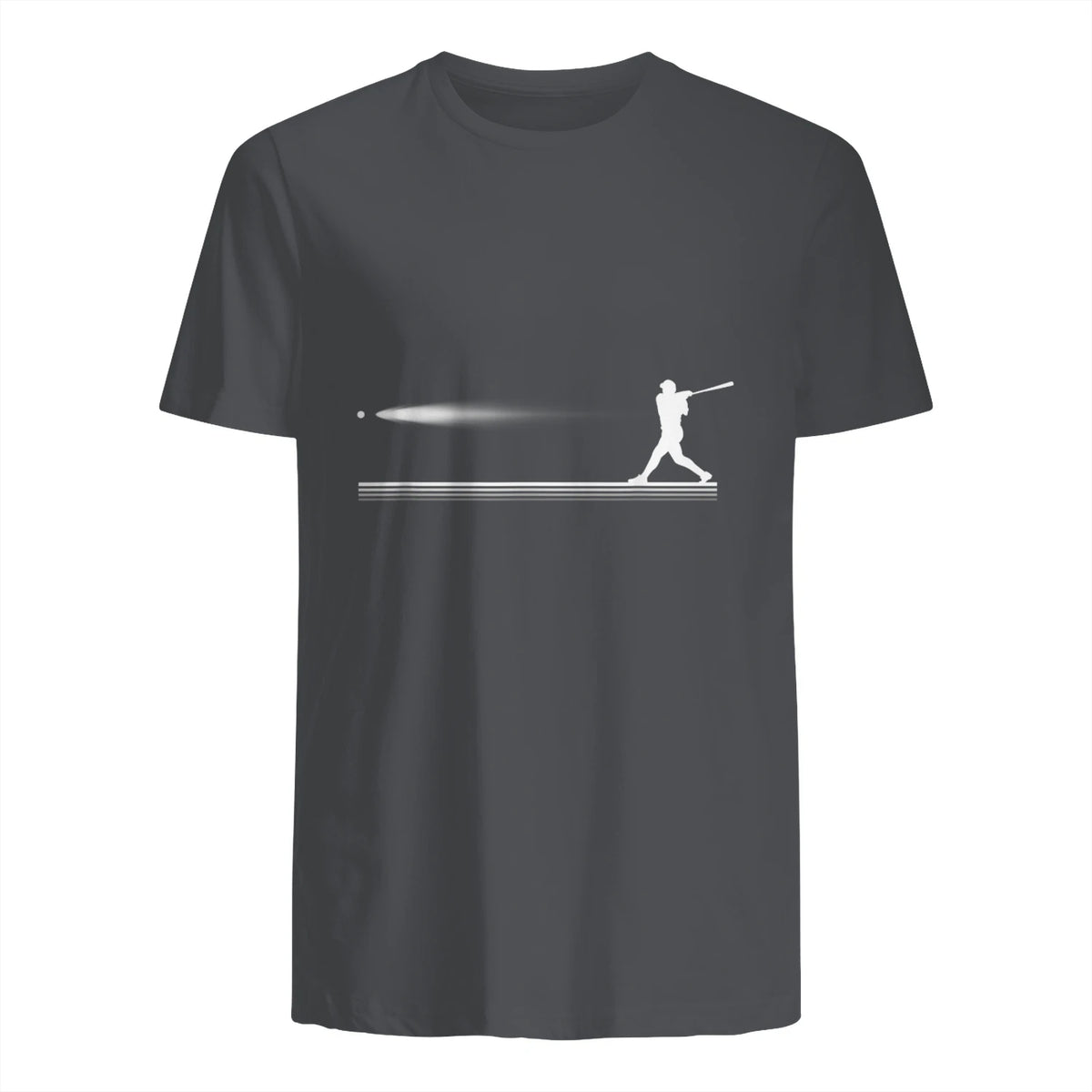 Baseball Apparel - Baseball T-Shirt in Charcoal - back view