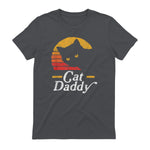 Cat Daddy Vintage Eighties Style Cat Retro Distressed in Charcoal - back view