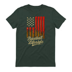 Baseball Lifestyle Apparel Youth Baseball Drip Ice Cream T-Shirt in Forest Green - back view