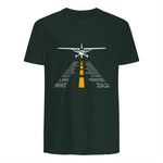 Avion RC Pilot Aéroport Piste Phonetic Alphabet Petit Avion in Forest Green - back view