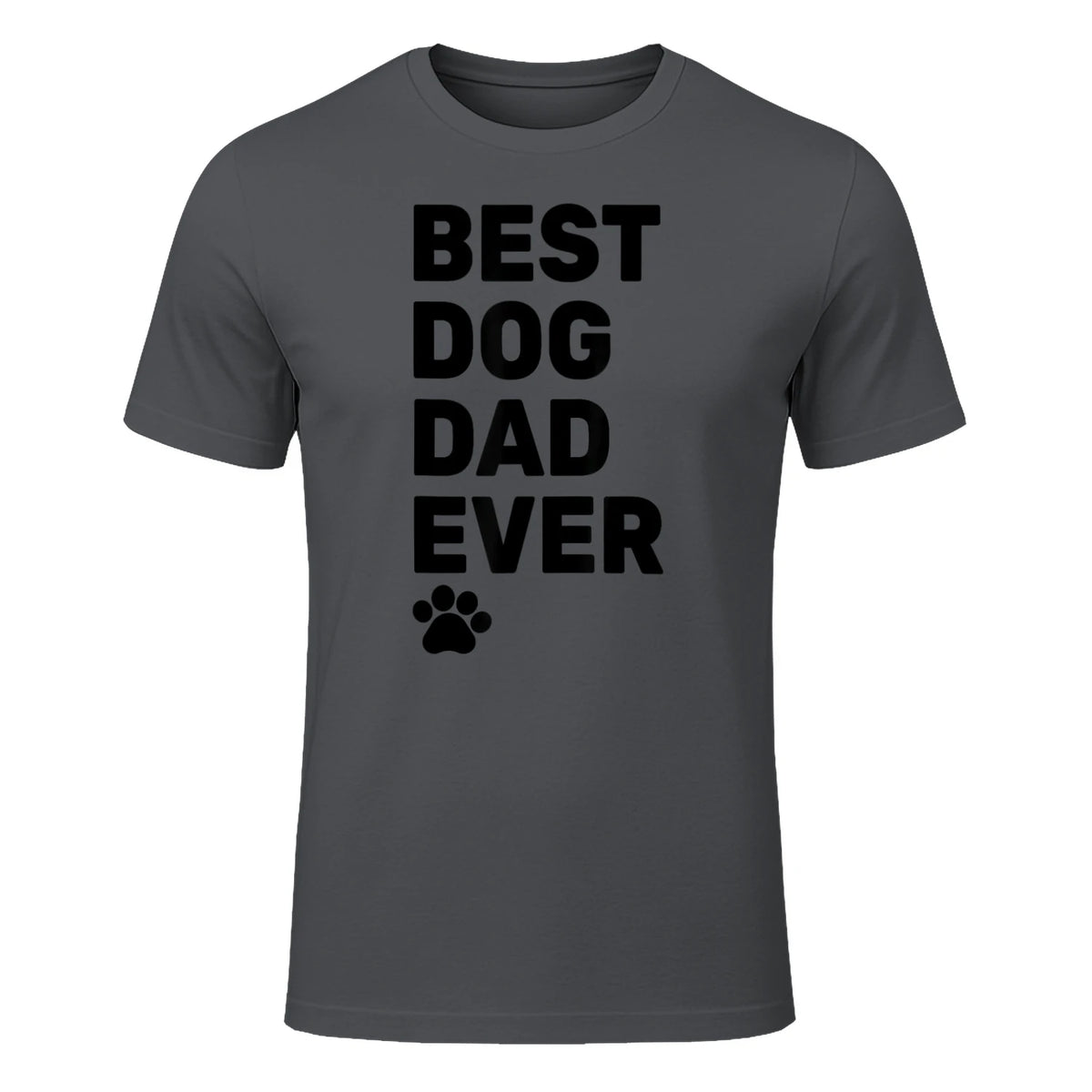 Best Dog Dad Ever – Vintage Dog Daddy – Retro Doggy Father in Charcoal - front view