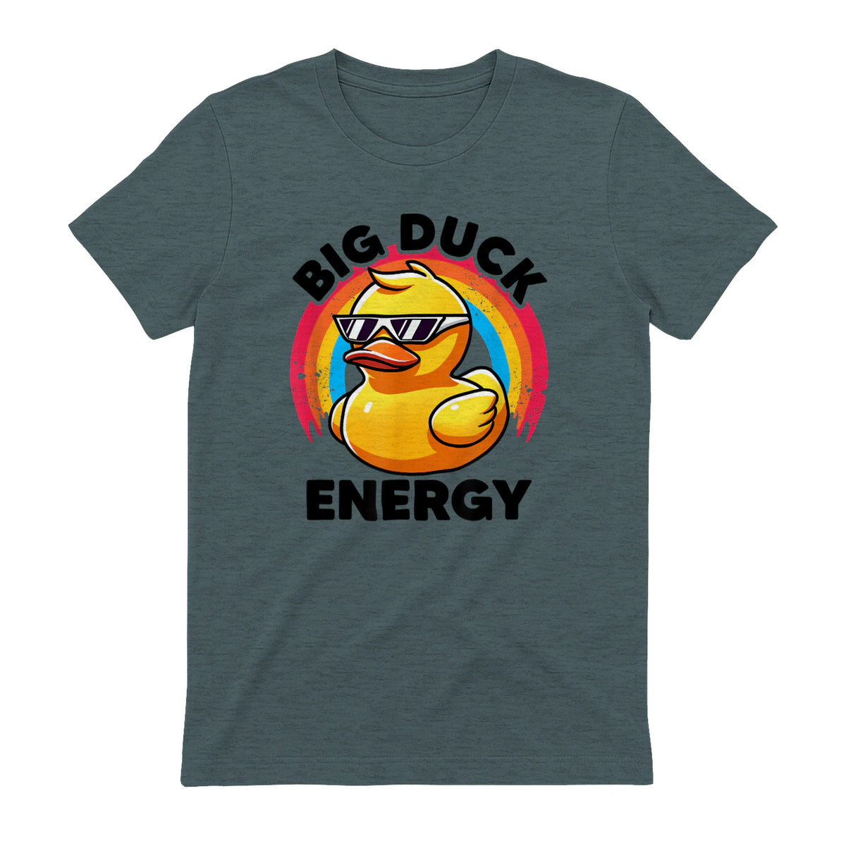 Big Duck Energy Duckie I Love Ducks Lovers Canard en caoutchouc in Dark Heather - back view