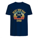Vintage Dog Dad Cool Father's Day Gift Retro in Navy - back view