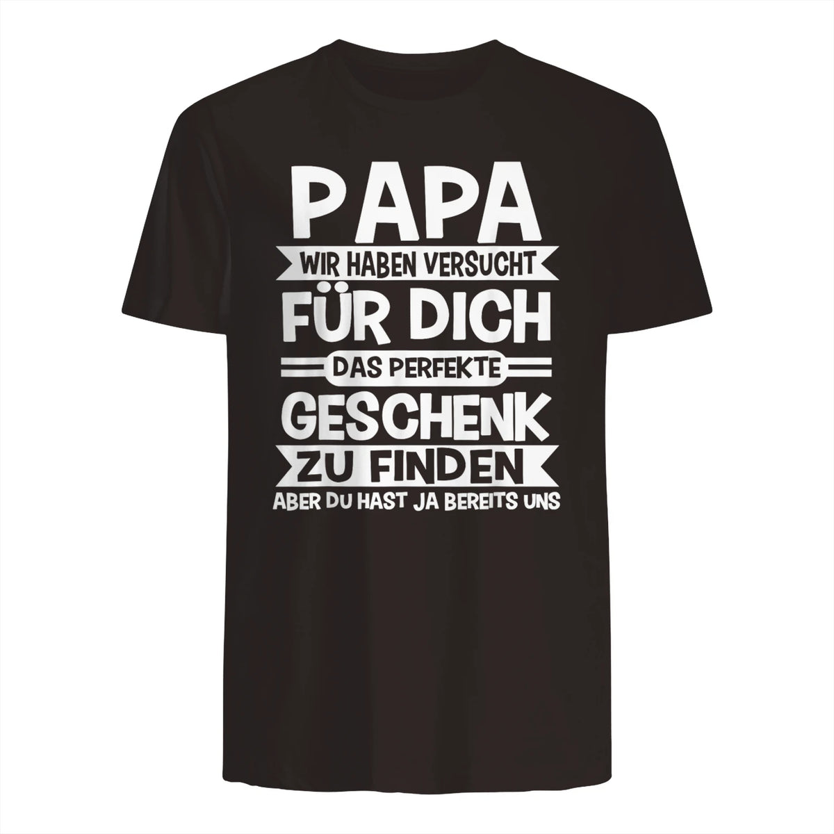 Papa und Vater Motiv, Lustiger Spruch, Herren Vatertag Halbarm in Dark Chocolate - back view