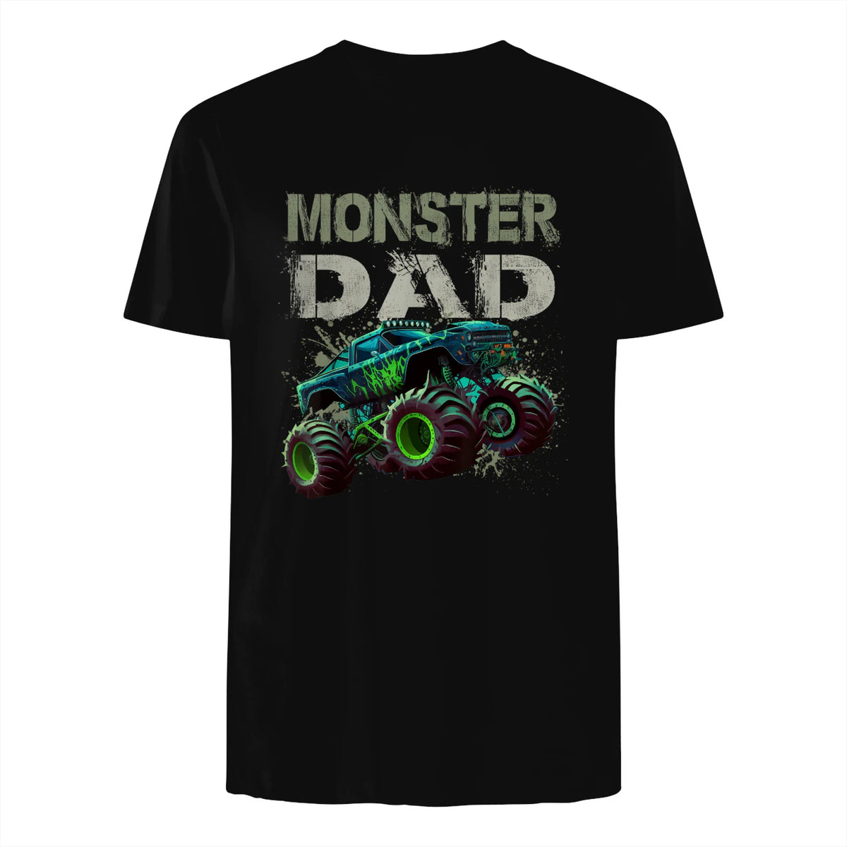 Monster Truck Dad T-Shirt in Black - back view