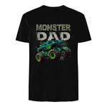 Monster Truck Dad T-Shirt in Black - back view
