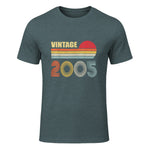 Vintage Nineteenth Birthday T-Shirt in Dark Heather - front view