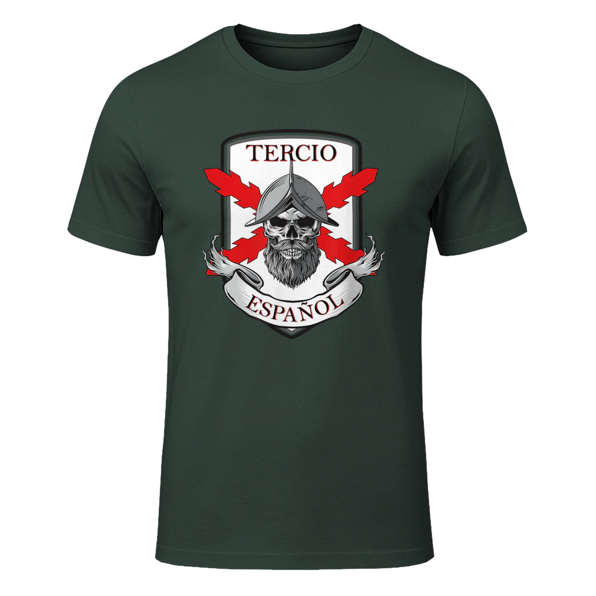 Tercero español. Soldado Calavera in Forest Green - front view