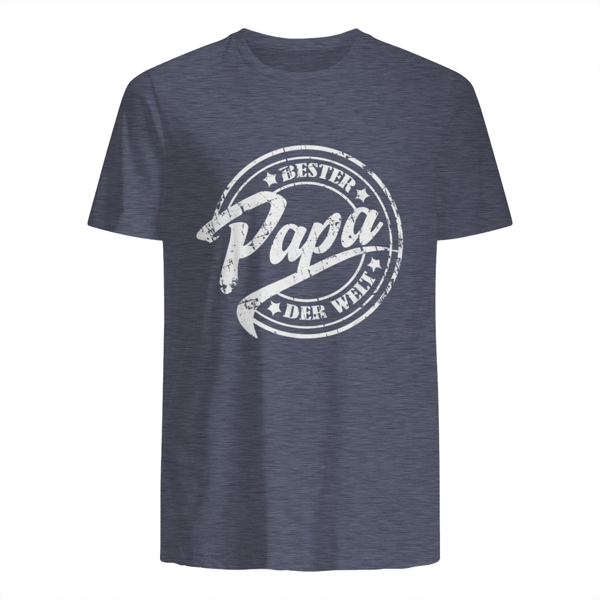 Geschenke für Papa und Opa zum Vatertag - Bester Papa der Welt, Vatertag, Vintage T-Shirt Schwarz S in Heather Navy - back view