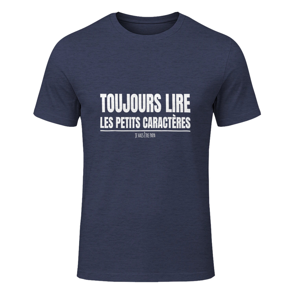 Drôle Annonce Grossesse Grand Parents Original Future Papa in Heather Navy - front view
