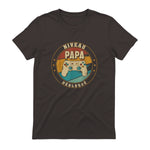 Nouveau Papa Parents Humour Gamer Nouvelle Naissance Annonce T-Shirt in Dark Chocolate - back view