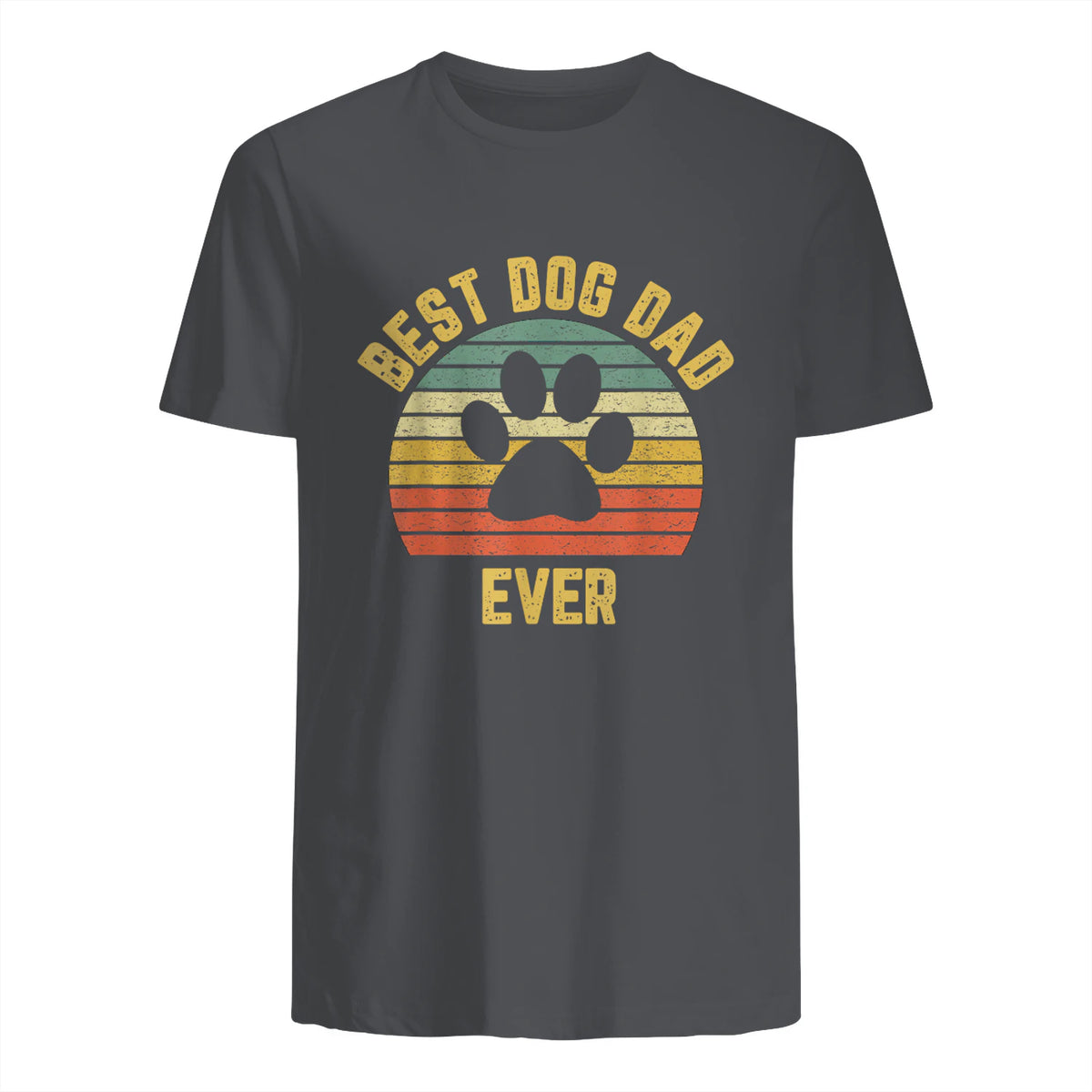 Vintage Dog Dad Cool Father's Day Gift Retro in Charcoal - back view