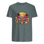 Couple de Jeunes mariés drôle Just Married Tropical Honeymoon in Dark Heather - back view