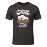 Vatertag Vaterschaft Geschenke Großartige Männer Werden Zum Papa Befördert Werdender Vater , Schwarz, S, V-Aussch in Dark Chocolate - front view