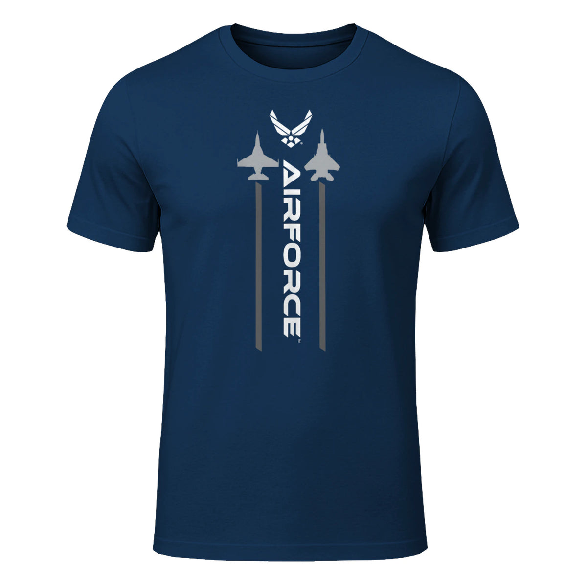US Air Force with Logo T-Shirt in Navy - front view