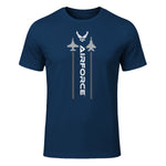 US Air Force with Logo T-Shirt in Navy - front view