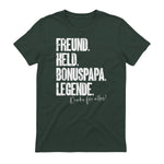 Bonuspapa Bester Stiefpapa Stiefvater Bonus Papa T-Shirt in Forest Green - back view