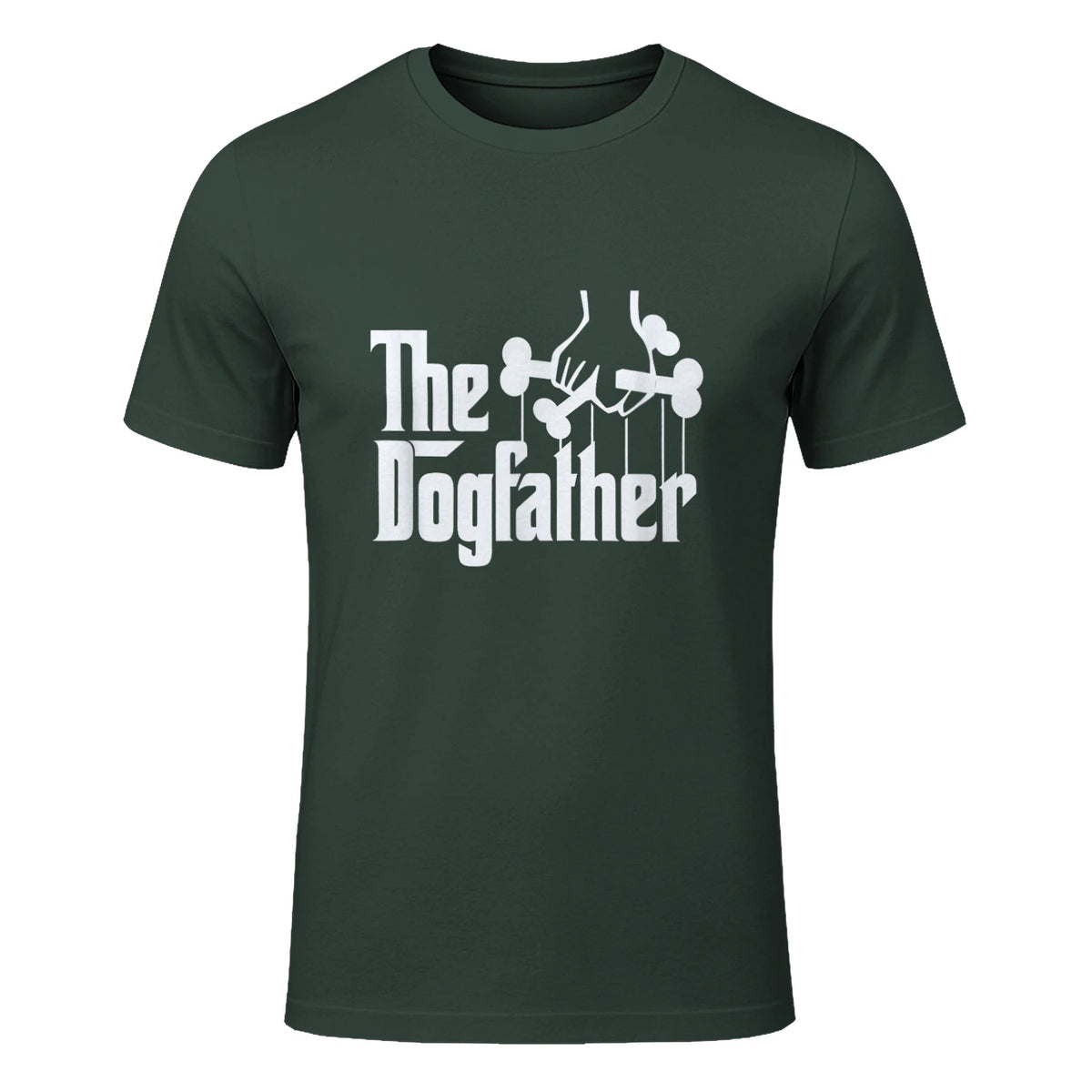 The Dogfather Dog Dad Dog Lover in Forest Green - front view
