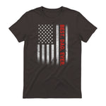 Best Dad Ever With US American Flag Gift For Father's Day in Dark Chocolate - back view