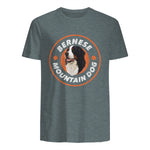 Bouvier bernois Love - Rétro amoureux des chiens in Dark Heather - back view