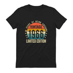 Vintage Sixtieth Birthday Gift T-Shirt in Black - back view