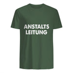 Spaßige Outfits Anstaltsleitung Lustige Sprüche Humor Spaß für Erwachsene Unisex Schwarz in Military Green - back view