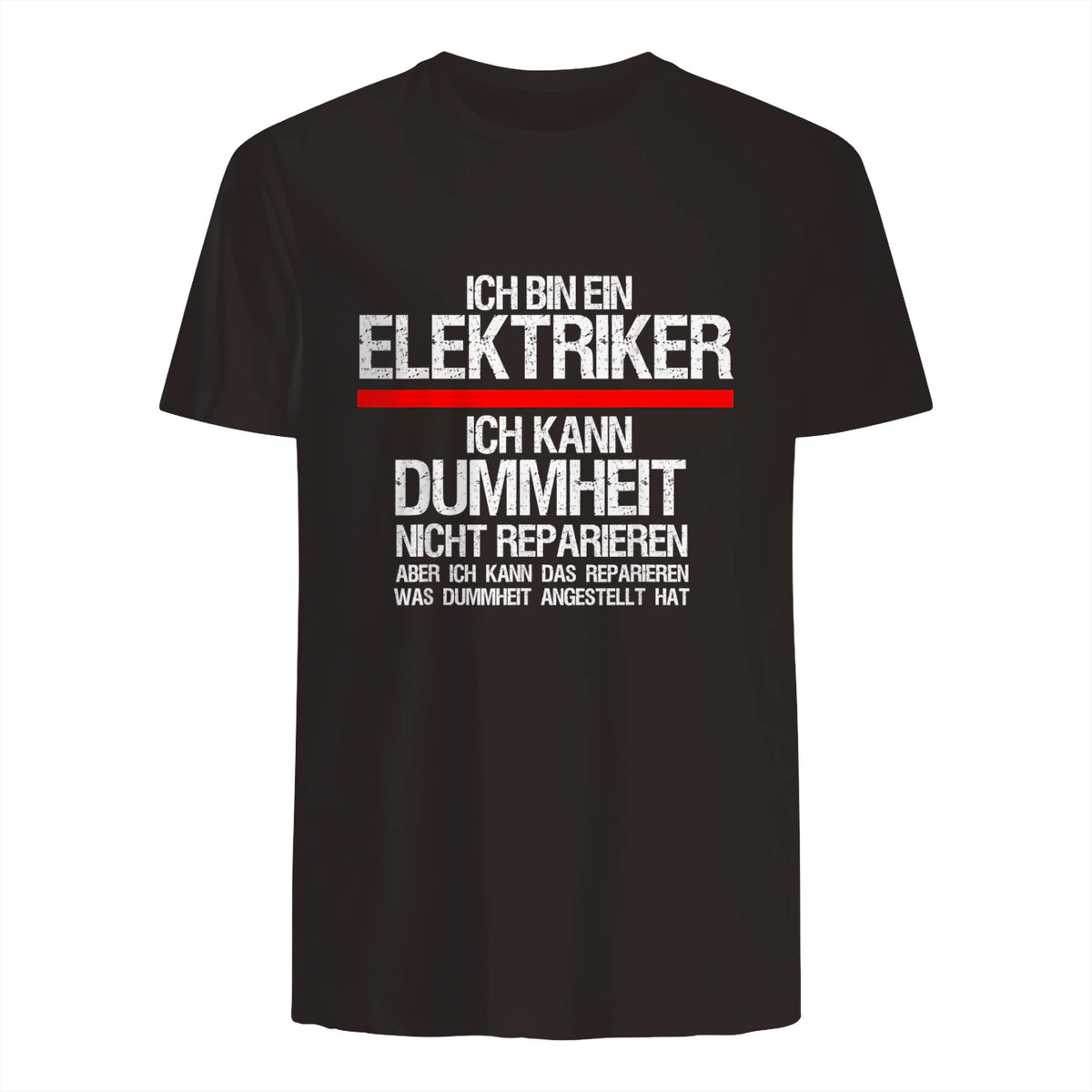Elektriker Fun Geschenkidee - Herren Schwarz S - Kurzarm - Casual Funny Slogan Electrician in Dark Chocolate - back view