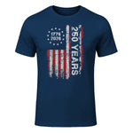 American Independence Freedom Anniversary T-Shirt in Navy - front view