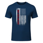 Best Dog Dad Ever American Flag Gift for Best Father in Navy - front view