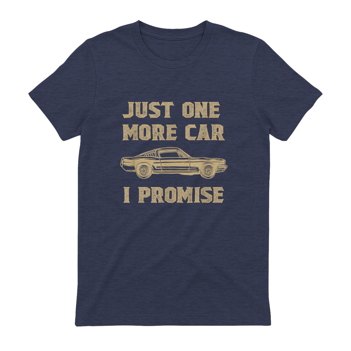 Design for Car Lovers & Mechanics One More Car Part Promise in Heather Navy - back view