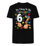 Six Seven Autism Awareness T-Shirt in Black - back view