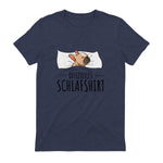 Süße Französische Bulldoggen Geschenke Offizielles Schlafshirt Schlafanzug Französische Bulldogge , Weiß, S, Kurz in Heather Navy - back view